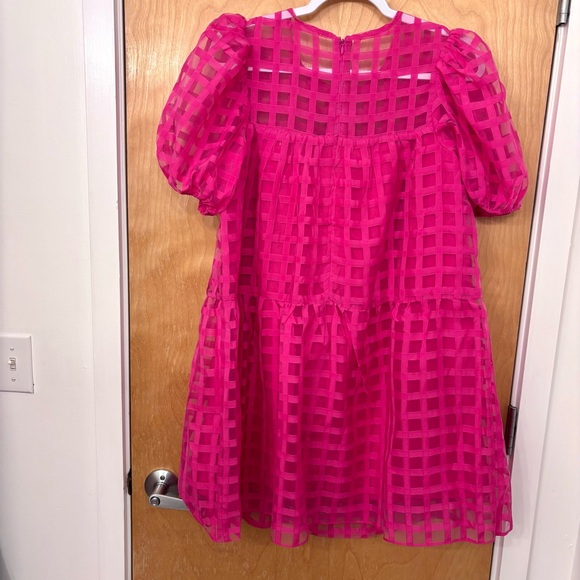 NWOT | English Factory Pink Checkered Organza Dress (Size M) (MSRP $90) - Picture 8 of 11